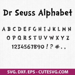 Dr Seuss Alphabet Font SVG