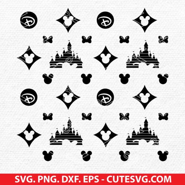 DISNEY-LOUIS-VUITTON-SEAMLESS-PATTERN-SVG