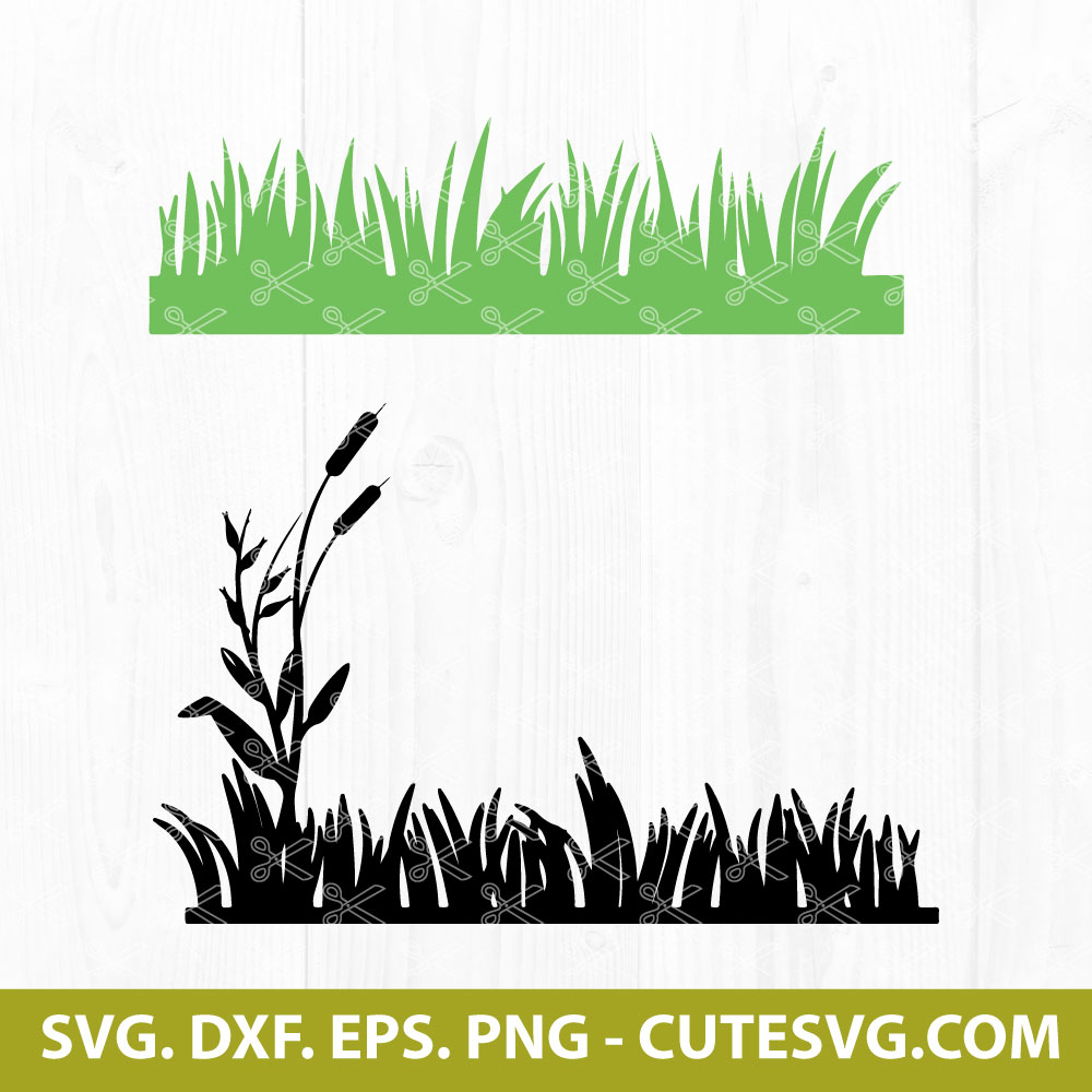 Grass SVG File Grass Leaves Svg Grass Silhouette Clipart Leaves Art Svg Flowers Svg Art Svg Vector Cut File Svg SD0604