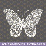 Mandala butterfly SVG Cut File | Butterflies SVG | Zentangle butterfly PNG | Butterfly zentangle | Butterfly mandala | Butterfly for cricut