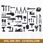 Tools SVG Cut Files, Dad SVG, Hammer Svg, Wrench Svg, Fathers Day Svg, Screwdriver SVG, Construction Clip Art, for Cricut, Silhouette