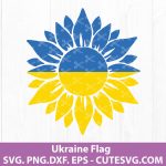 Ukraine Flag Sunflower SVG | PNG | DXF | EPS | Cut Files for Cricut and Silhouette