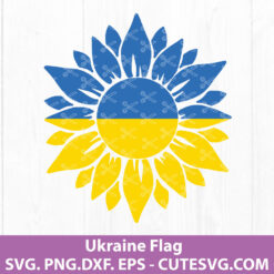 Ukraine Flag Sunflower SVG