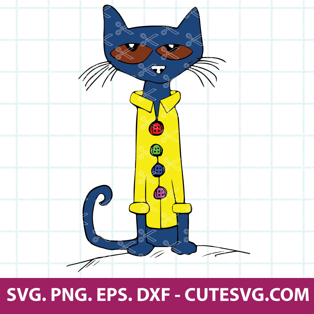 PETE THE CAT SVG | Cut Files | DXF | PNG | EPS | Cricut | Silhouette