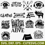 Camping Svg Bundle, Camping Shirt Design, Campfire Svg, Camp Life Svg, Vacation Svg, Funny SVG, Camper Svg, Summertime Adventure Svg