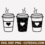 Coffee Cup SVG File | Coffee Cup Bundle SVG | PNG | DXF | EPS | for Cricut & Silhouette