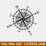 Compass SVG Cut File | Vintage Compas SVG File | Nautical Compass SVG | Compass Clipart | PNG | DXF | EPS | for Cricut & Silhouette
