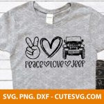 JEEP SVG | Love SVG | PNG | DXF | EPS | Cut Files for Cricut and Silhouette | Instant Download
