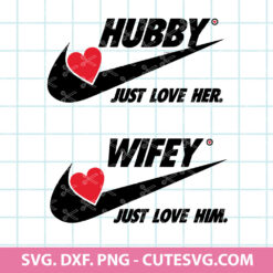 Nike Hubby and Wifey SVG