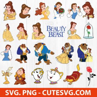 Beauty and the beast SVG Cut File, PNG Files, for Cricut and Silhouette ...