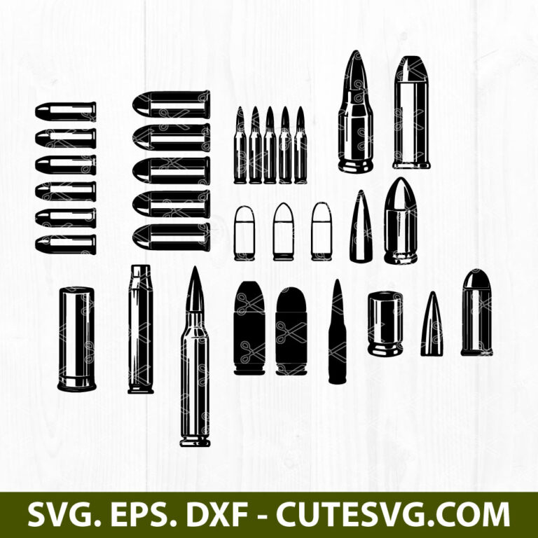 Bullet SVG Cut File | Bullet SVG | DXF | EPS | for Cricut & Silhouette