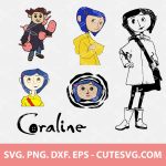 CORALINE SVG | CORALINE CLIPART | CORALINE SVG BUNDLE | CORALINE SHIRT DESIGN | PNG | DXF | EPS | CUT FILES FOR CRICUT