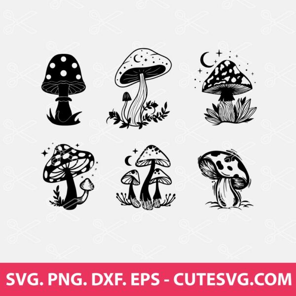 FLORAL MUSHROOM SVG