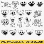 Huggy Wuggy SVG, Poppy Playtime SVG Outlines, Kissy Missy SVG, PNG, Cut Files for Cricut & Silhouette