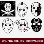 Jason Mask SVG, Jason Voorhees SVG, Friday The 13th SVG, Horror Movie Killer Halloween SVG, PNG, DXF, EPS, Cut Files for Cricut