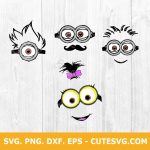 Minions Face SVG Cut File | Minions SVG | Despicable Me SVG | PNG | DXF | EPS | for Cricut & Silhouette
