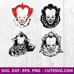 Pennywise SVG | Halloween SVG | Pennywise Scary Face SVG | Horror Movie Killer SVG | Pennywise Clipart | PNG | DXF | EPS | Cut Files