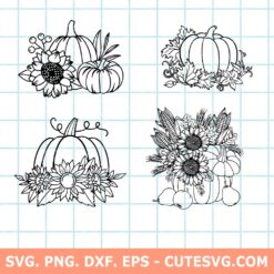 Sunflower Pumpkin SVG