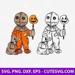 Sam Trick or Treat SVG, Trick or Treat SVG, Pumpkin SVG, Horror SVG, Halloween SVG, PNG, DXF, EPS, Cut Files for Cricut and Silhouette