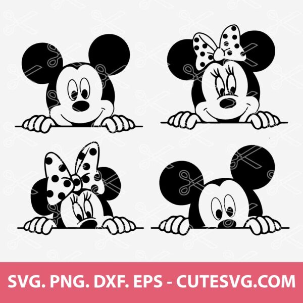 MICKEY-AND-MINNIE-PEEKING-SVG