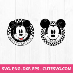 Checkered Mickey Mouse SVG