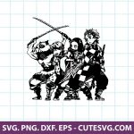 Demon Slayer SVG, Anime SVG Cut File, Demon Slayer Clipart, PNG, DXF, EPS, Cut Files for Cricut & Silhouette, Instant Download