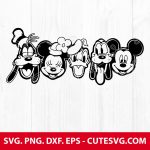 Mickey & Friends SVG, Donald SVG, Minnie SVG, Mickey SVG, PNG, DXF, EPS, Cut Files for Cricut and Silhouette