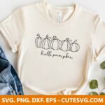 Pumpkin SVG, Hello Pumpkin SCG, Thanksgiving SVG, Autumn SVG, Fall Shirt SVG, Thanksgiving gift, Halloween SVG, Cut files for Cricut