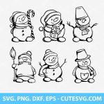 Snowman SVG Bundle | Snowman Silhouette Cut File | Snowman SVG | Snowman Clipart | Snowman PNG | EPS | DXF | Cut Files