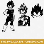 Vegeta SVG Cut File | Anime SVG | Dragon Ball SVG | PNG | DXF | EPS | for Cricut & Silhouette