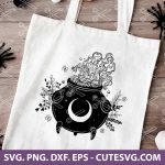 Witch Cauldron SVG | Cauldron SVG | Halloween Cauldron SVG | PNG | DXF | EPS | Cut Files for Cricut and Silhouette