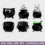 Cauldron SVG | Halloween Cauldron SVG | Witch Cauldron SVG | PNG | DXF | EPS | Cut Files for Cricut and Silhouette