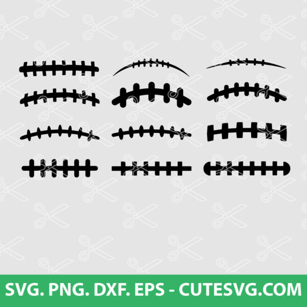 Football Laces SVG Cut File