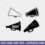 Megaphone SVG Cut File | Cheer Megaphone SVG | Megaphone Clipart | Cheerleader SVG | PNG | DXF | EPS | for Cricut & Silhouette