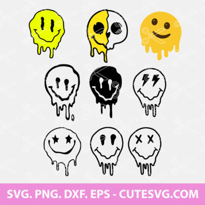 Melting Smiley Face SVG