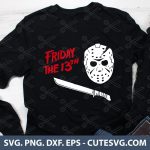 Friday the 13th SVG Cut File | Halloween Movie Killer SVG | Jason Voorhees SVG | PNG | DXF | EPS | for Cricut & Silhouette