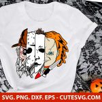 Halloween Horror Movie Killers SVG, Friends Halloween SVG, Scary Friends SVG, Halloween SVG, PNG, DXF, EPS, Cut Files for Cricut