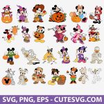 Mickey and Minnie Mouse Halloween SVG, Pluto SVG, Halloween SVG, Daffy Duck SVG, Daisy Duck SVG, PNG, EPS, Cut Files for Cricut