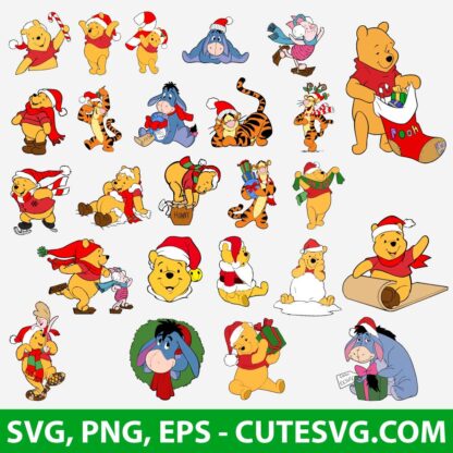 Winnie the Pooh Christmas SVG