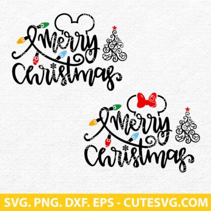 Disney Merry Christmas SVG Cut File