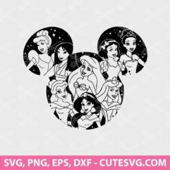 Princess Mickey Ears SVG Cut File