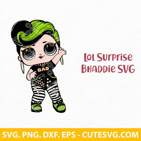 L.O.L Surprise Bhaddie SVG | LOL DOLL Clipart | LOL DOLL SVG Cut file | LOL DOLL VECTOR | PNG | DXF | EPS | for Cricut and Silhouette