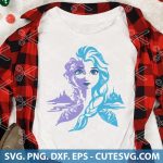 Frozen Elsa SVG Cut File, Frozen SVG, PNG, DXF, EPS, for Cricut & Silhouette