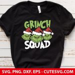 Grinch Squad SVG, Grinch SVG, Dr Seuss SVG, Christmas SVG, Xmas SVG, Merry Christmas SVG, PNG, DXF, EPS, Cut Files for Cricut