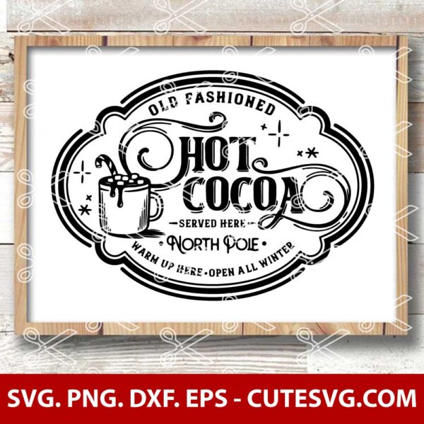 Hot Cocoa Sign SVG