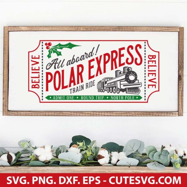 Polar Express Ticket SVG