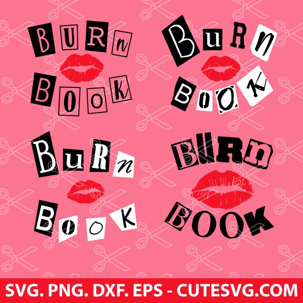 Mean Girls SVG, Burn Book SVG, Day Planner SVG, PNG, DXF