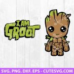 Groot SVG Cutting FIle, Baby Groot SVG, Cute Baby Groot Printable, Guardians of the Galaxy SVG, PNG, DXF, EPS, for Cricut & Silhouette
