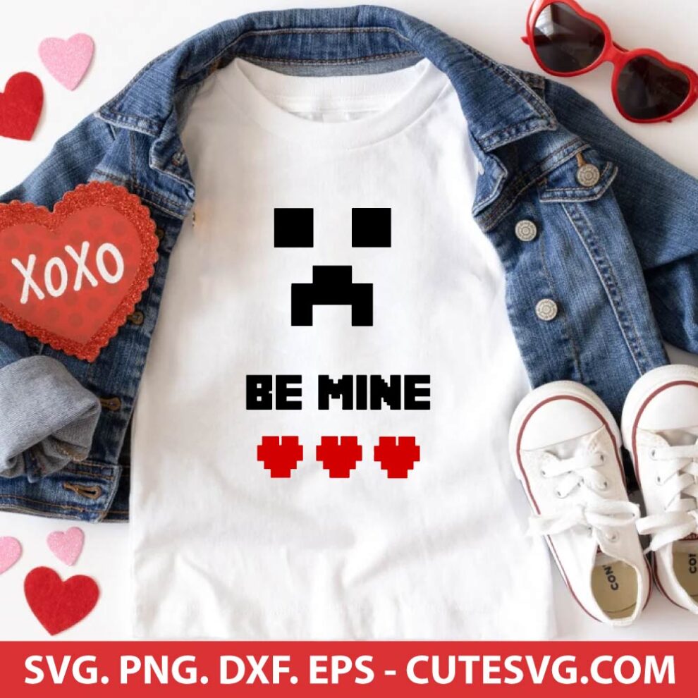 Minecraft Be MINE SVG, Valentine's Day SVG, Valentine SVG, Love SVG