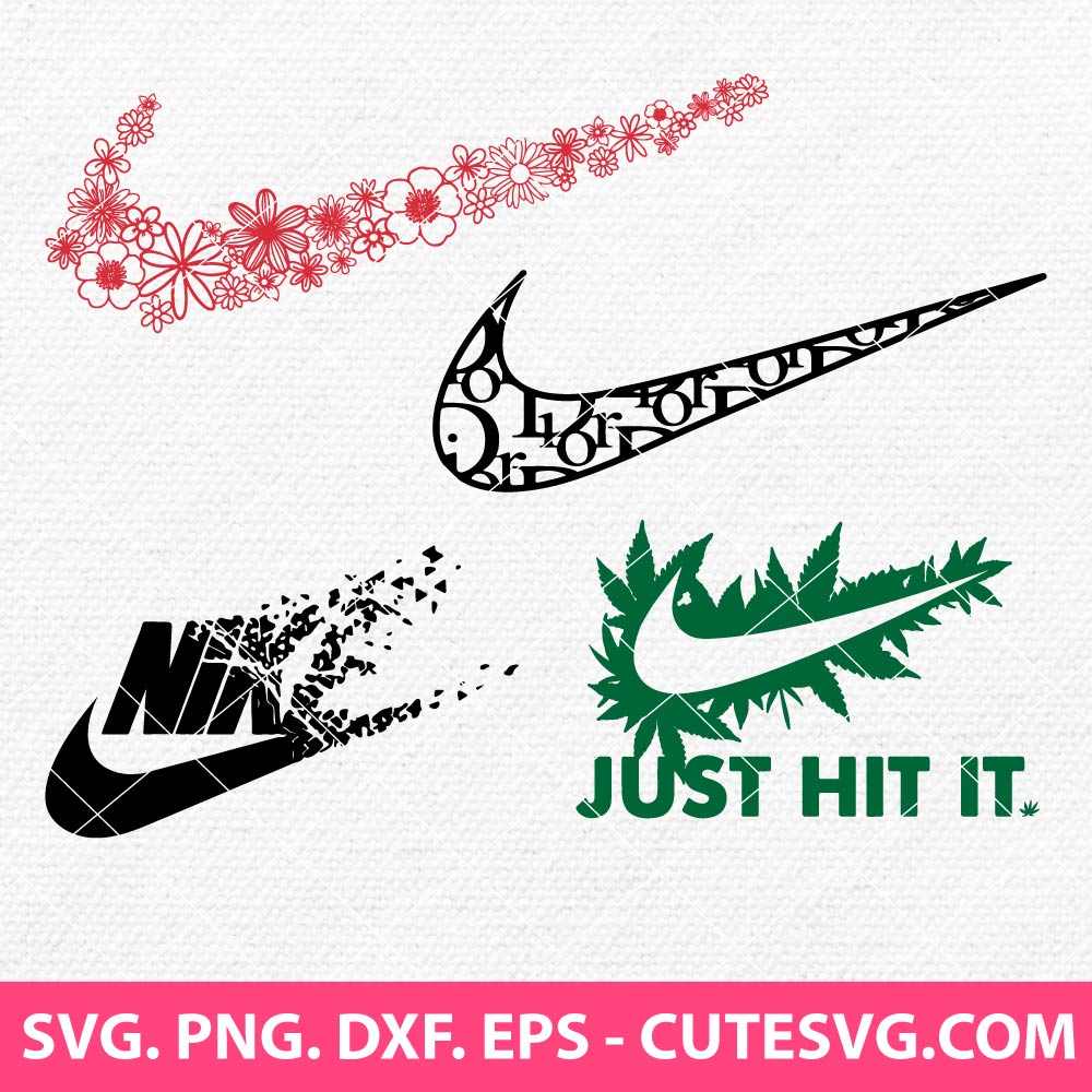 Nike Logo SVG Bundle, Nike PNG, Brand Fashion Logo SVG, DXF, EPS, Cutting  Files For Cricut And Silhouette